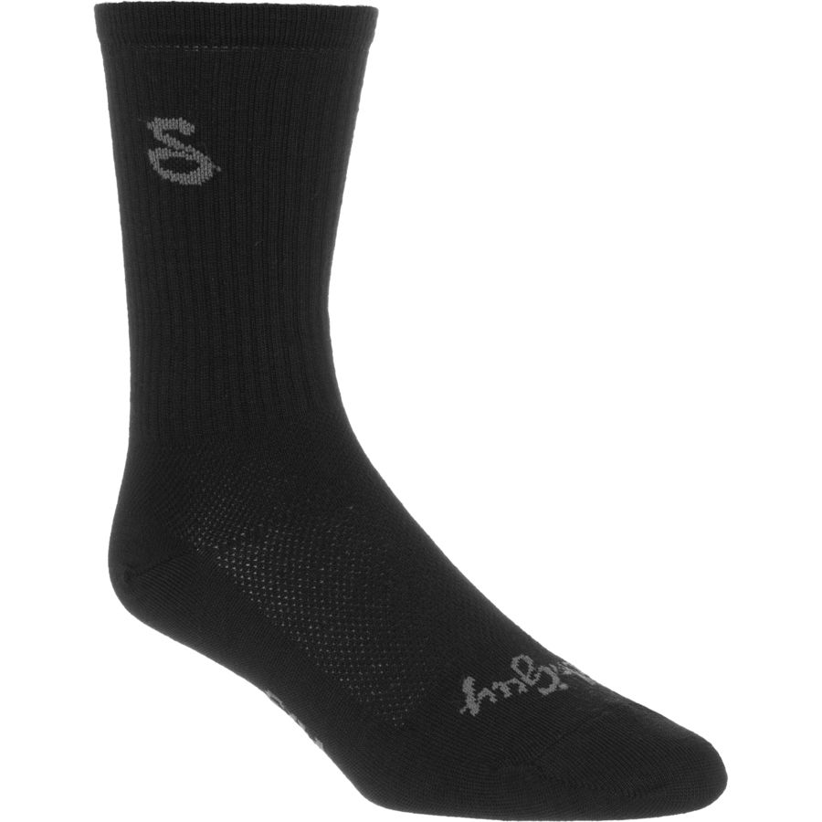 Tall Black 6in Wool Sock