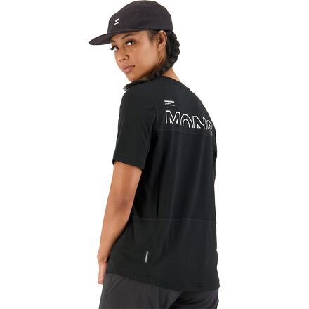 Mons Royale - Tarn Merino Shift Short-Sleeve Shirt - Women's - Black/Black