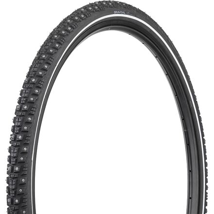 45NRTH - Gravdal Studded Gravel Tubeless Tire - Black, 60tpi, 252 Concave Carbide Studs