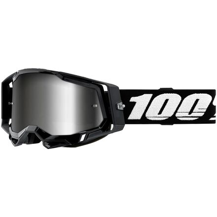 100% - Racecraft 2 Mirrored Lens Goggles - Black/Mirror Silver Lens