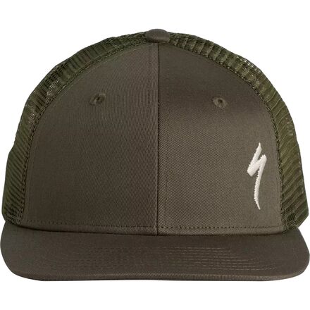 Specialized - S-Logo Trucker Hat - Oak Green/Birch White
