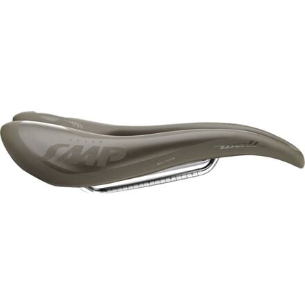 Selle SMP - Well-Gel with Carbon Rail Saddle - Grey-Brown Gravel