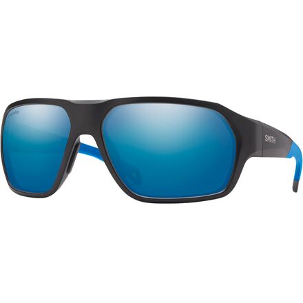 Smith - Deckboss Polarized Sunglasses - Matte Black/Blue/ChromaPop Glass Polarized Blue Mirror