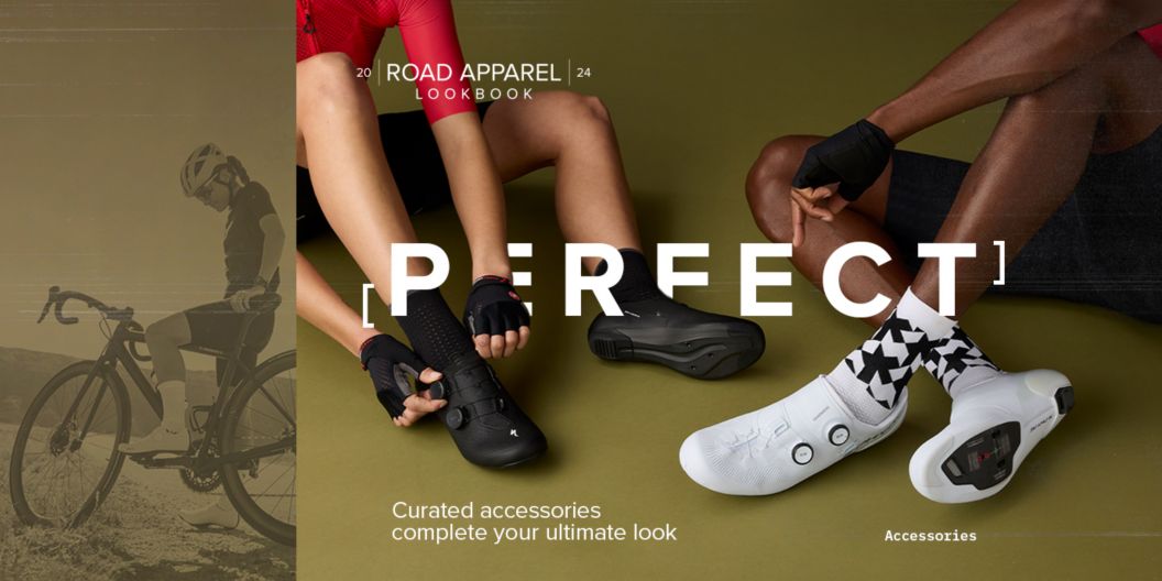   Perfect. Curated accessories complete your ultimate look. Riders dressing in shoes.  