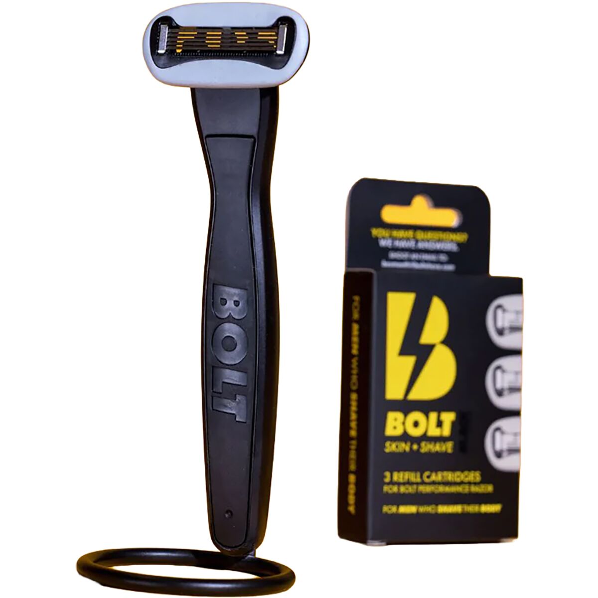 BOLT Shave Skin + Shave Performance Razor BLACK EDITION - Men