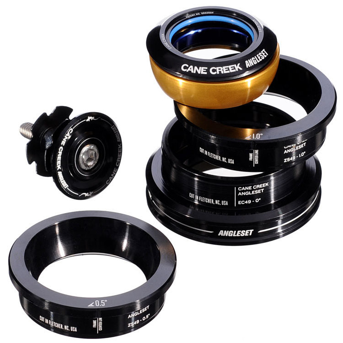 Cane Creek AngleSet EC44/EC49 Mixed Tapered Headset - Components