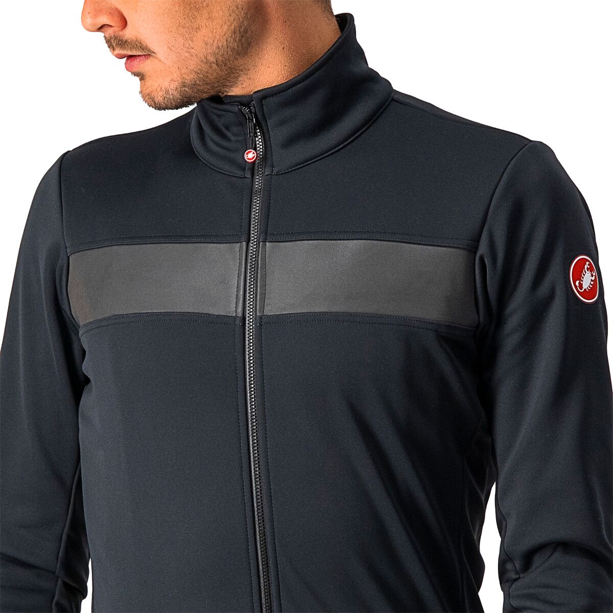 CASTELLI RADDOPPIAサイクルジャケット ブラック Chaqueta Castelli Raddoppia 3 - Hombre, Invierno, GORE-TEX