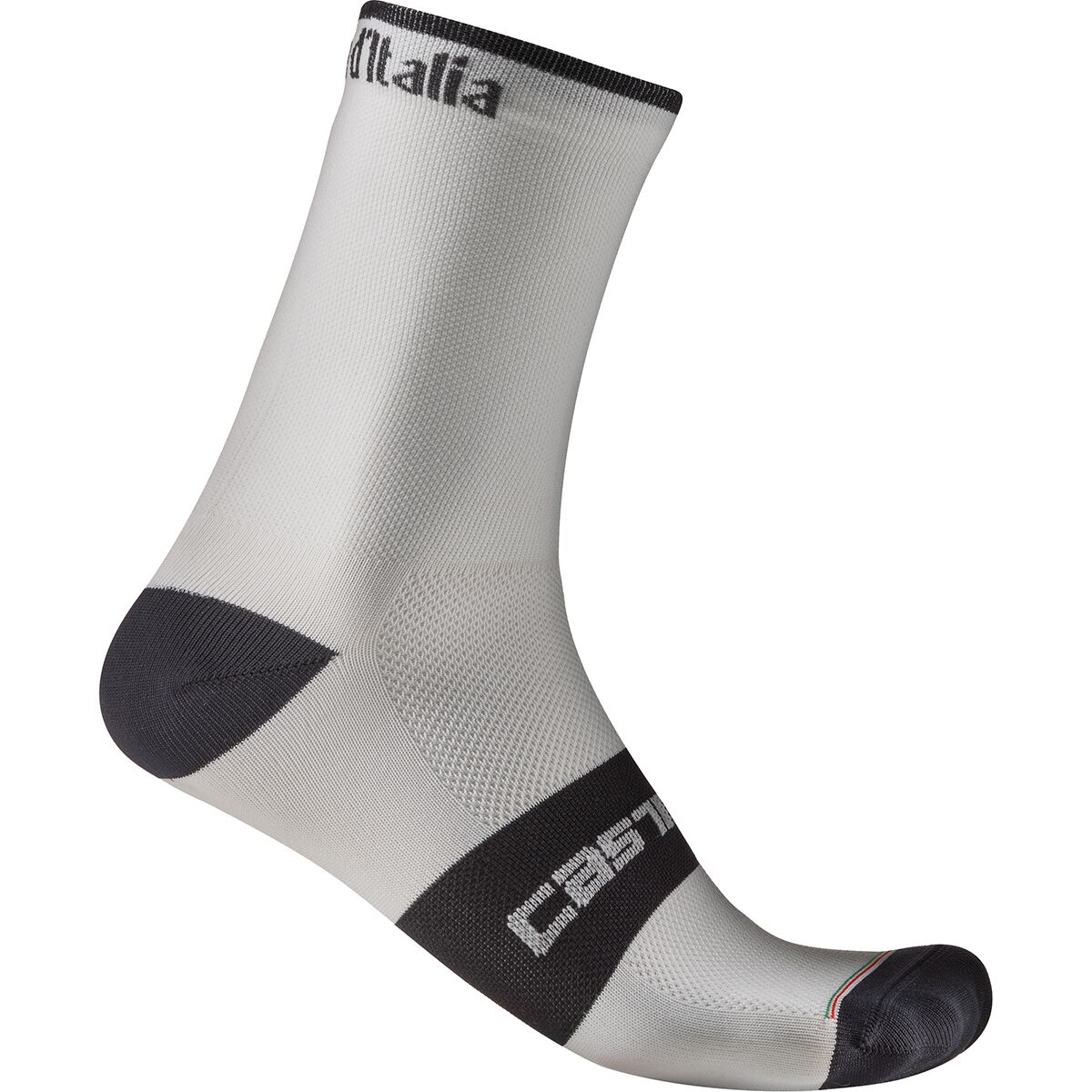 Castelli Rombo 18 Socks in Black/Dark Gray and Red