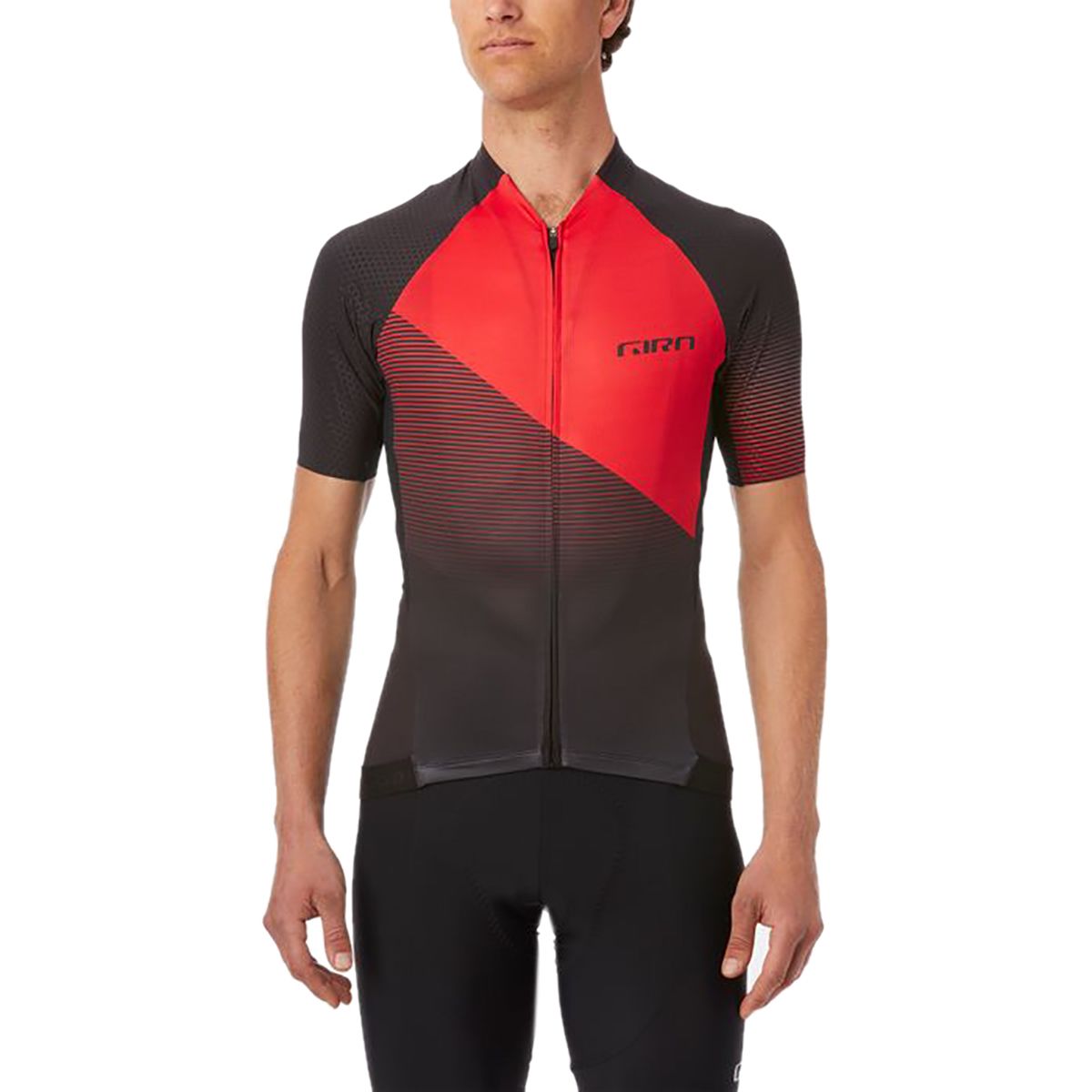 Castelli Avantage T-Shirt Zip Intégral Homme, Lumière Noir/Argent