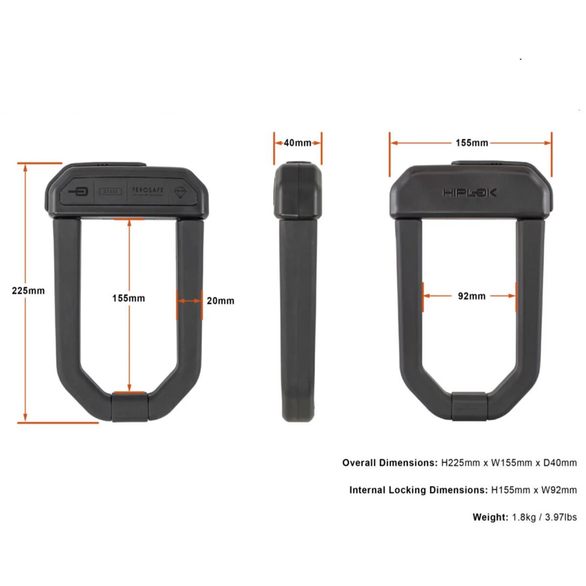 Hiplok D1000 Anti AngleGrinder ULock Accessories