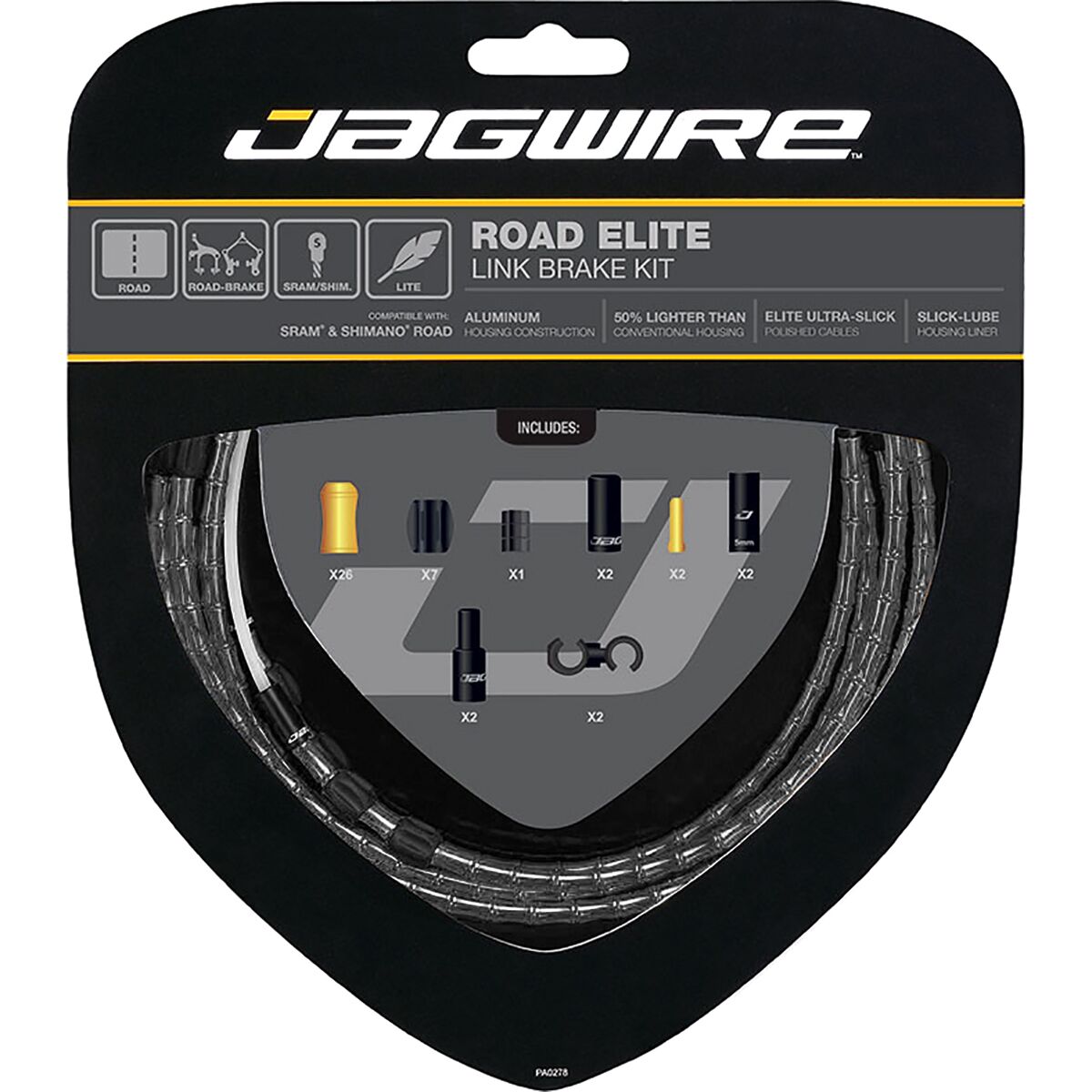 Jagwire Road Elite Link Brake Cable Kit Components
