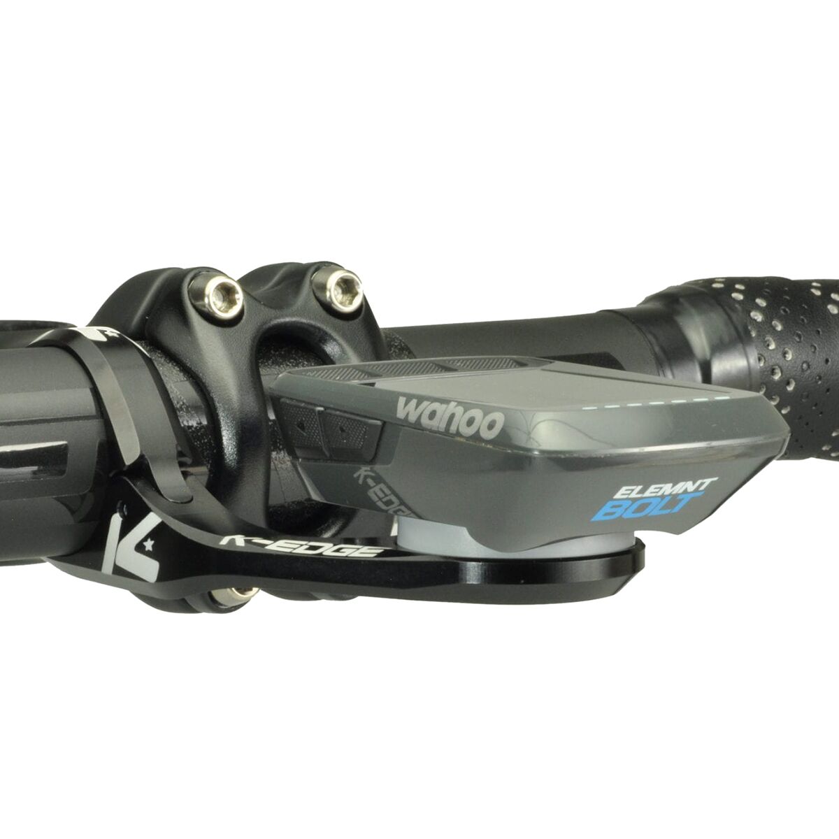 K-Edge Wahoo Bolt Out-Front Alloy Bike Computer Mount – 31.8mm Handlebar, Black