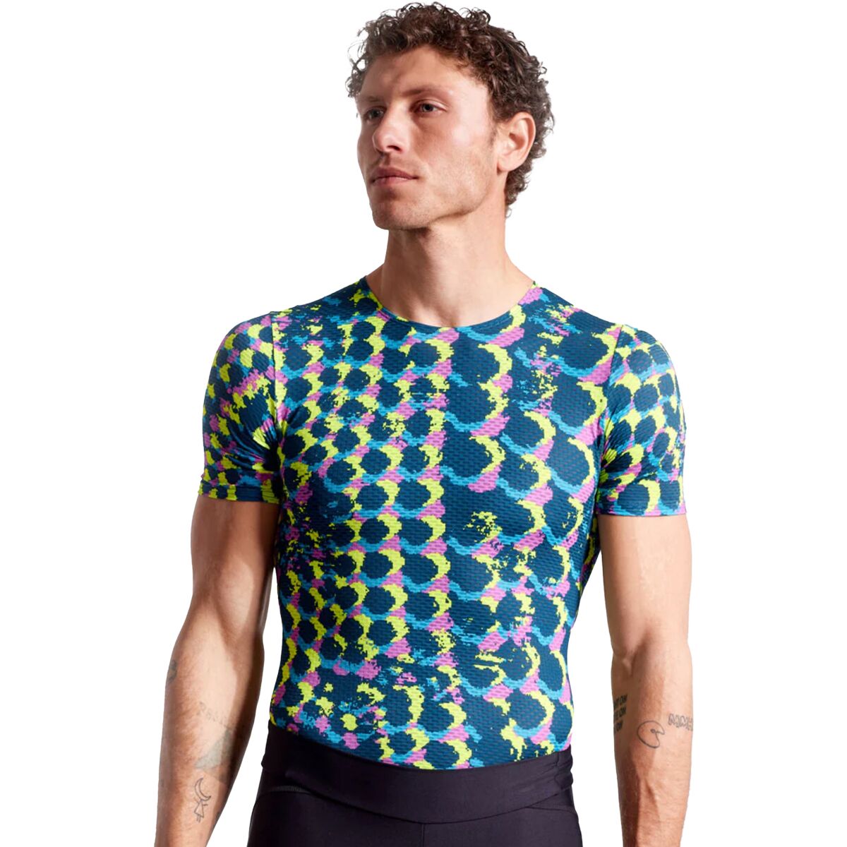 Short Cyclisme Femme Pearl Izumi – Taille L – Bleu Géométrique – Avec Cuissard