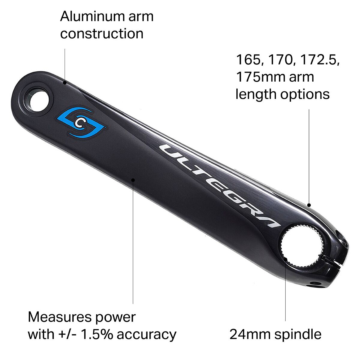 Stages Cycling Gen 3 Shimano Ultegra R8000 Single Leg Power Meter Crank Arm Components