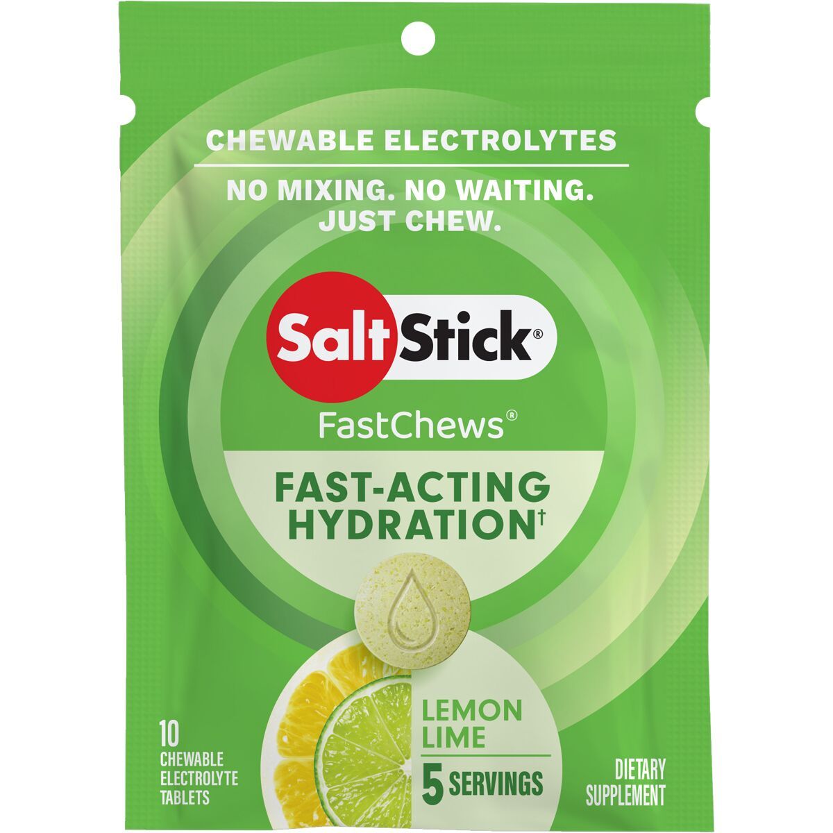 SaltStick Fastchews Chewable Electrolyte Tablets Box of 12 Packets