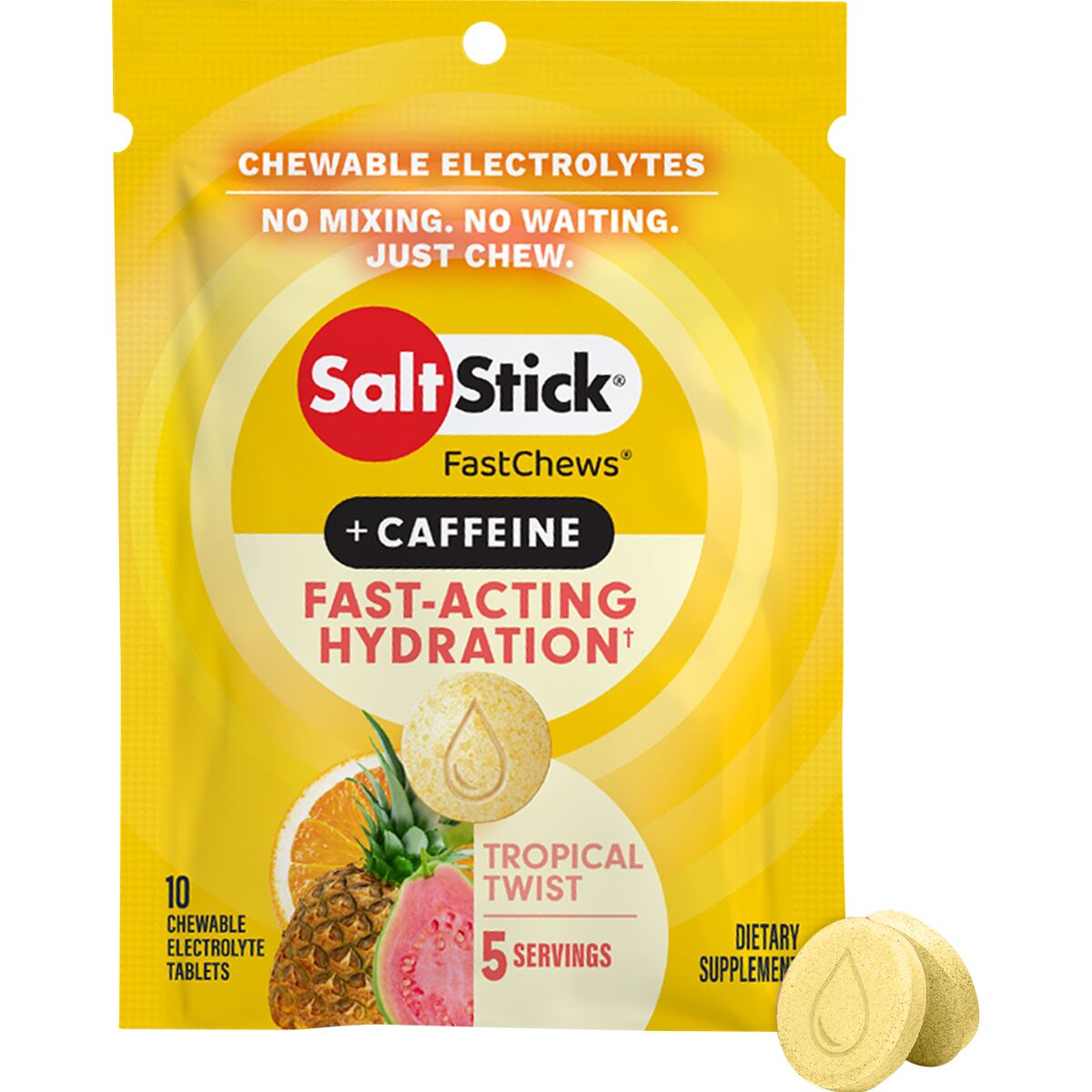 SaltStick FastChews + Caffeine Tropical Twist