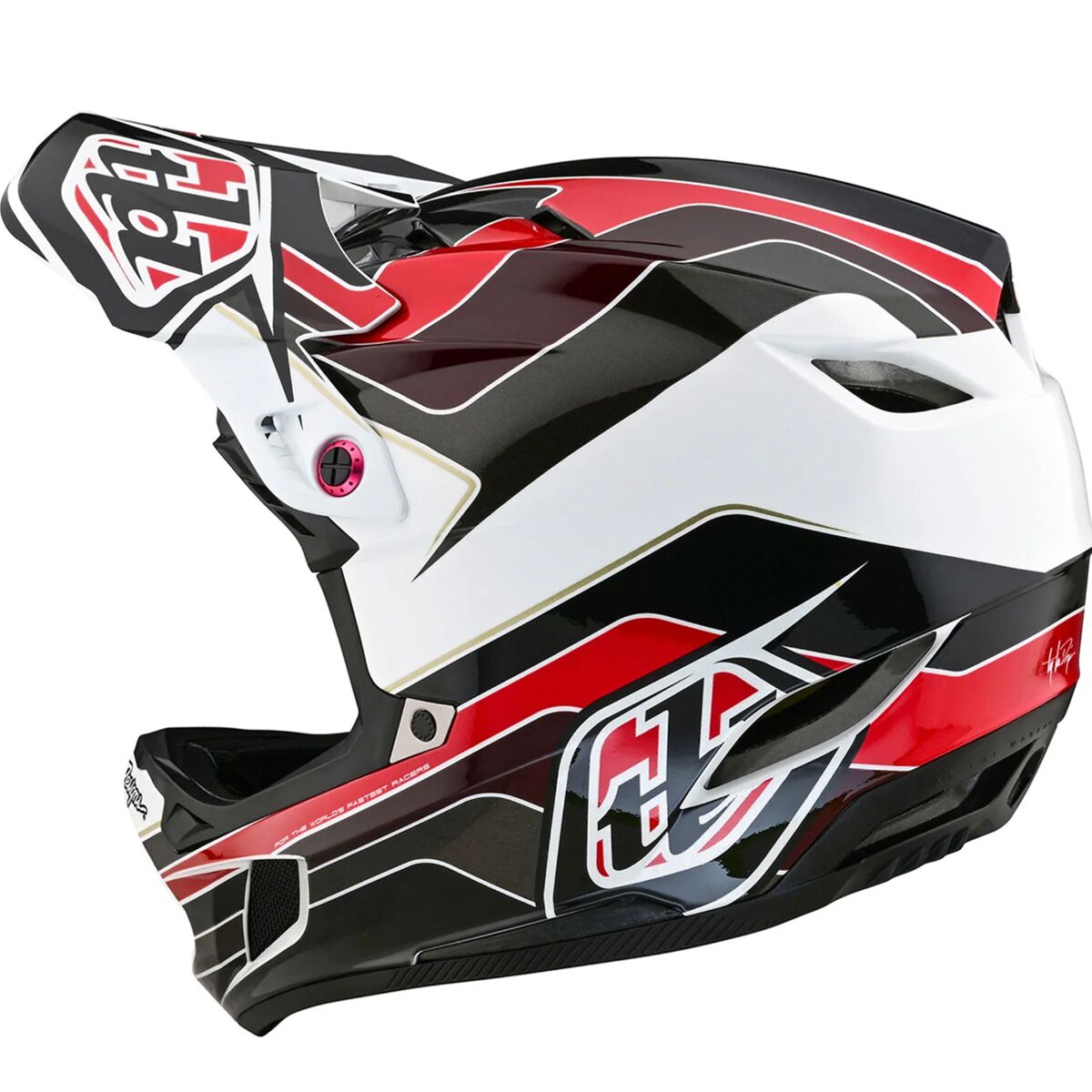 Casque VTT TROY LEE DESIGNS D4 COMPOSITE MIPS FRAMES Blanc/Gris