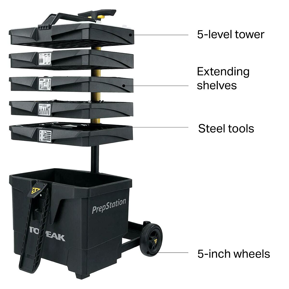 Topeak PrepStation 2 Rolling Tool Station + 55pc Tool Set Accessories