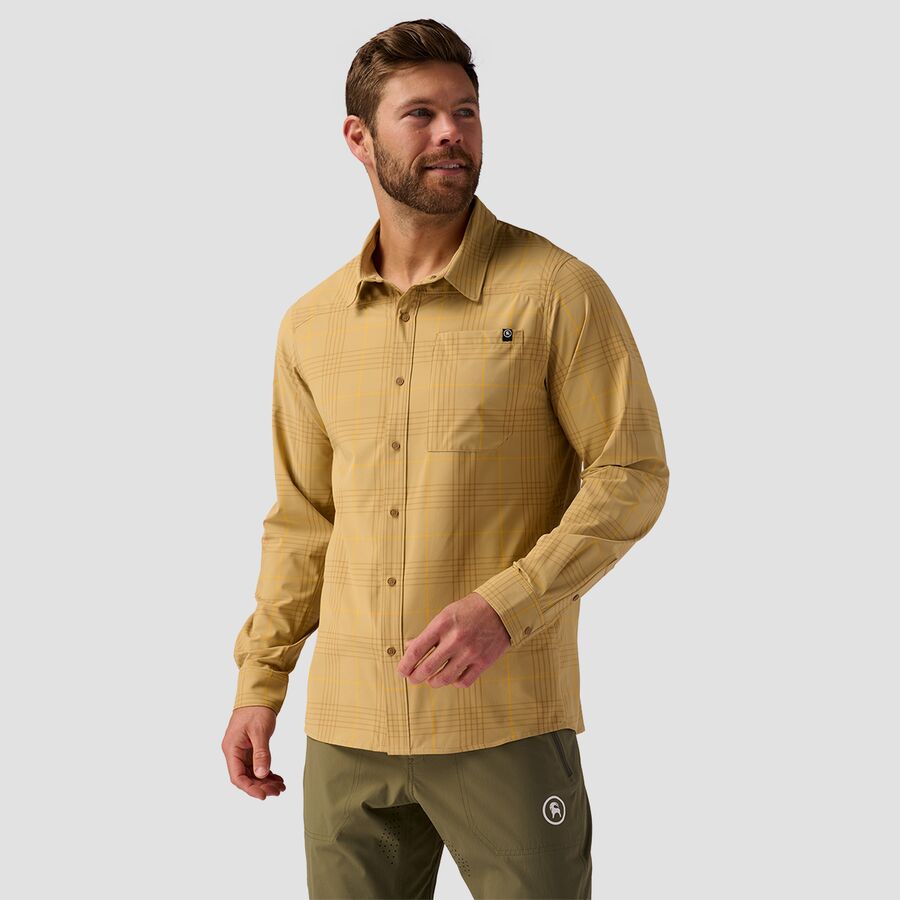 Button-Up Long-Sleeve MTB Jersey - Men's