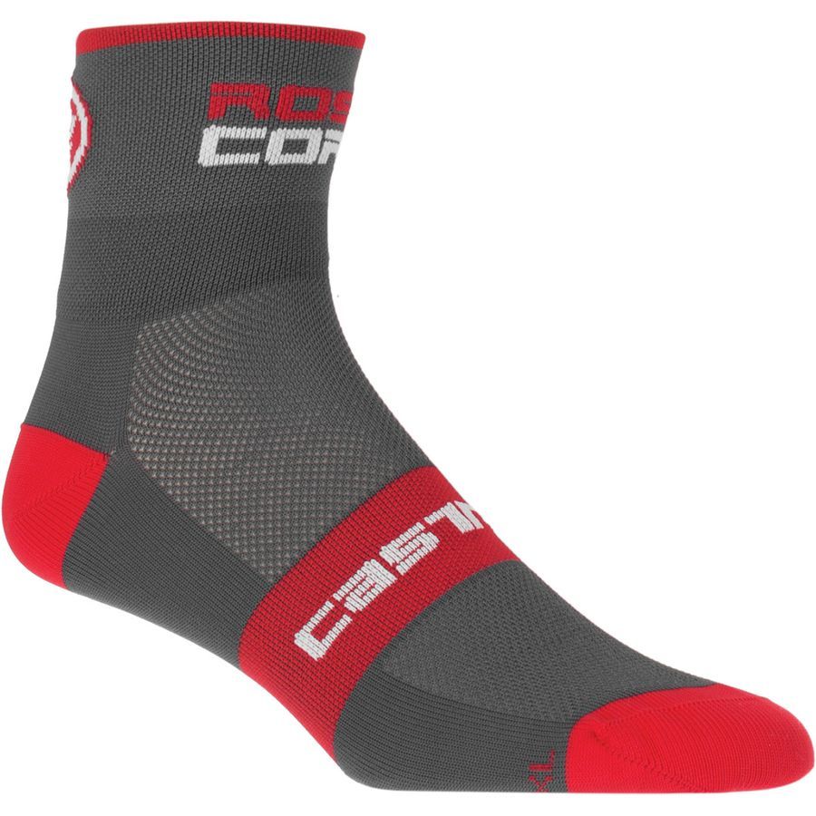 Calze Padel Uomo Calzini Da Ciclismo CASTELLI Rosso Corsa Pro 15 Sock Uomo 100 E 1091530 - Foto 10