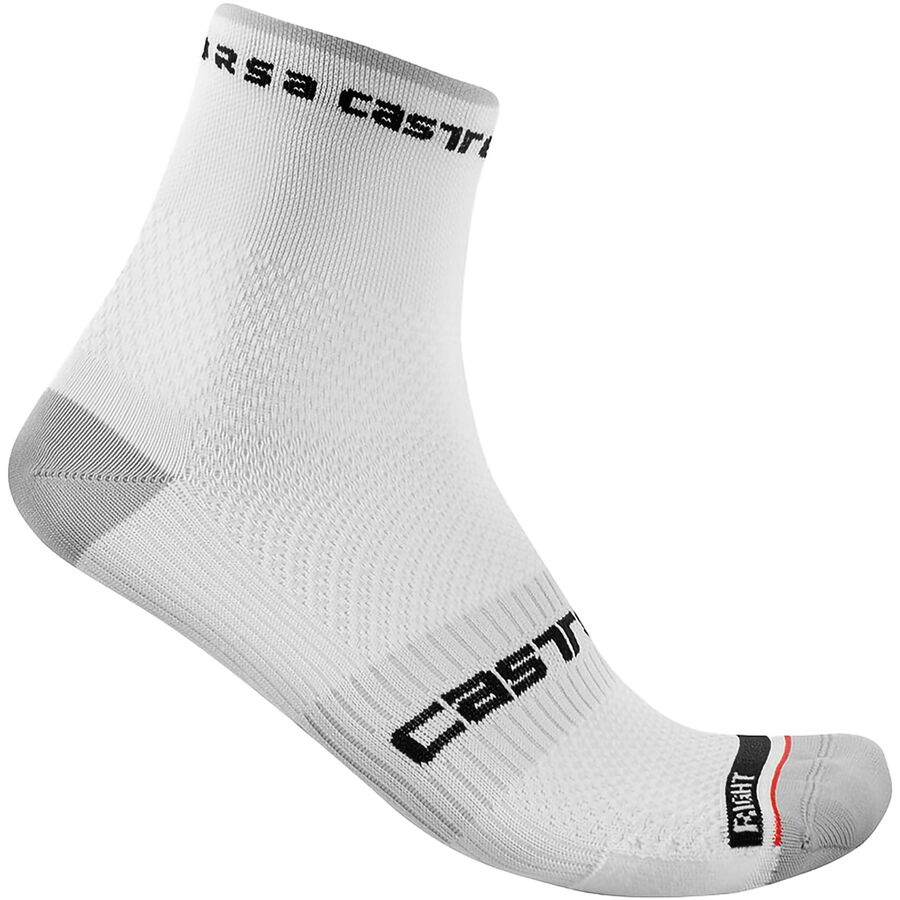 BLACK/WHITE Castelli SCAMBIO 13 Merino Wool Cycling Socks One Pair 