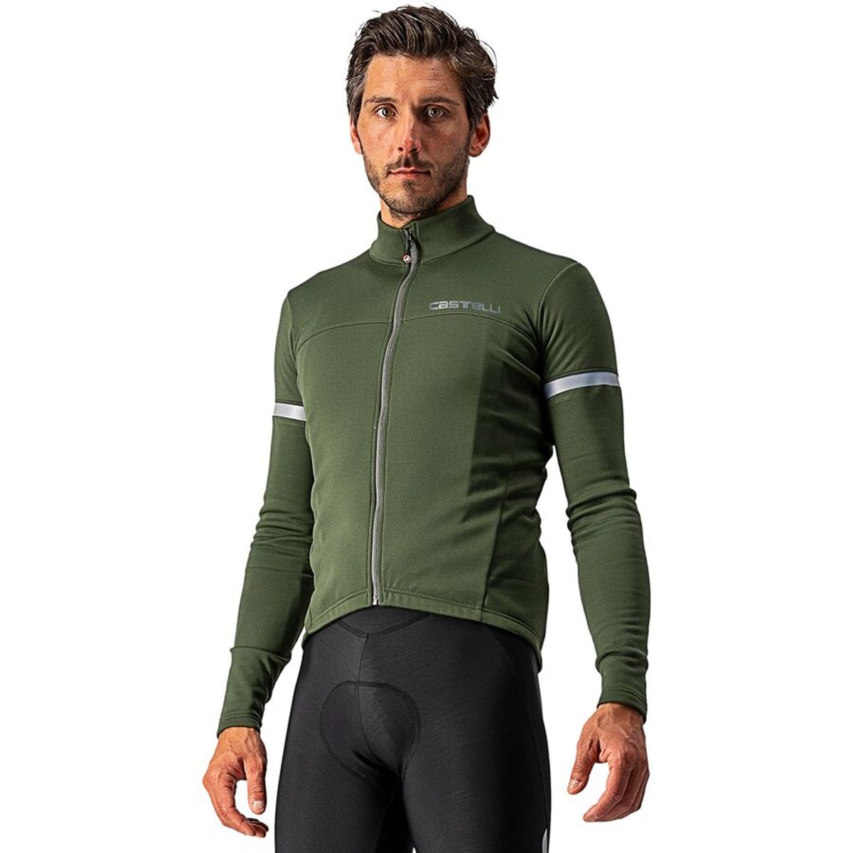 4CYCLISTS Men`s Black Thermal long sleeve jersey for cycling