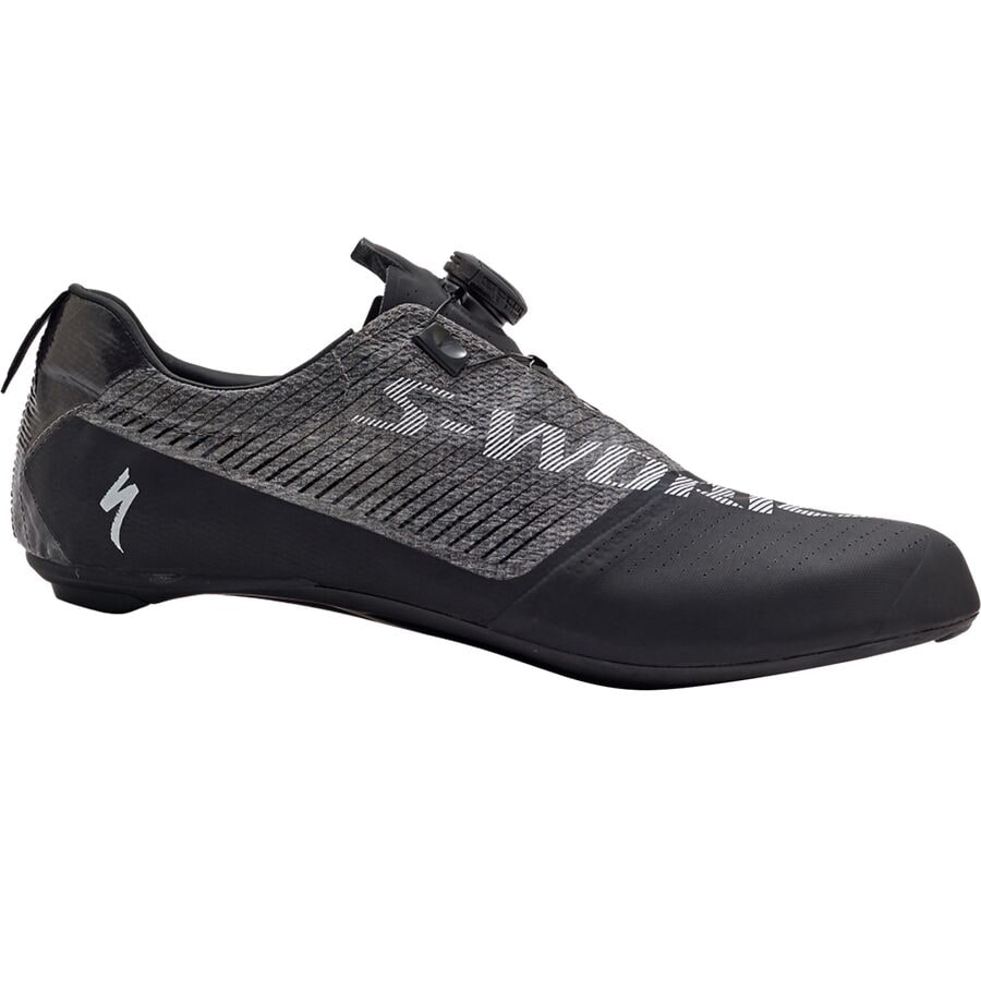 Grey/black S-Works Exos men road cycling shoe with one BOA dial on a tongue
