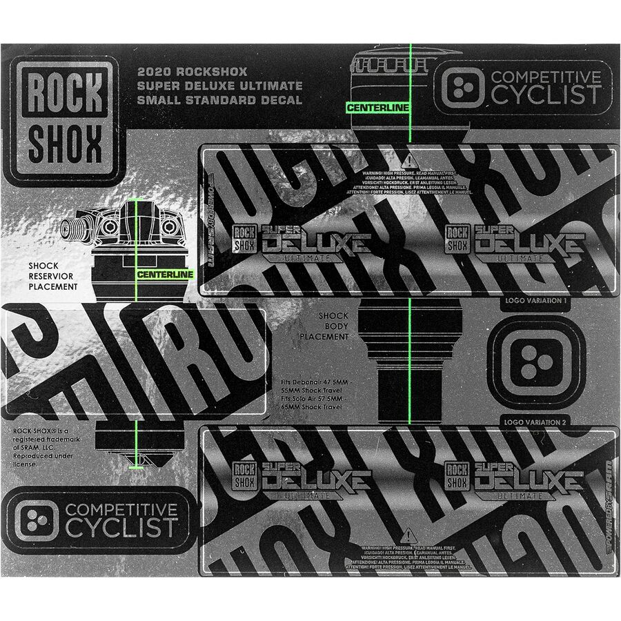 Sticker R Deluxe Stikrd Rockshox Super Deluxe Decal Kit - Components