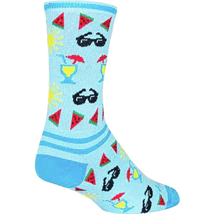 SockGuy Poolside Crew 6in Bike Sock Men