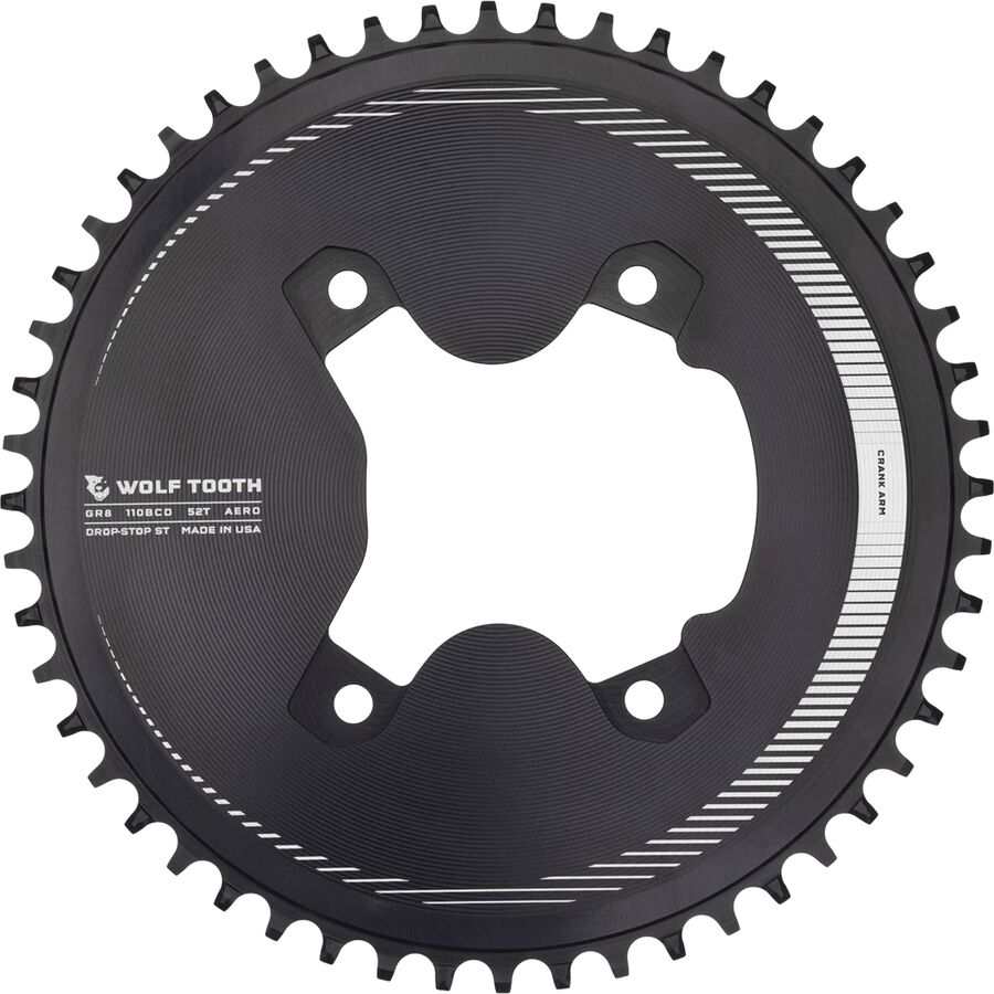 Wolf Tooth Aero Chainring 46T - 8-Bolt Drop-Stop B main image 0