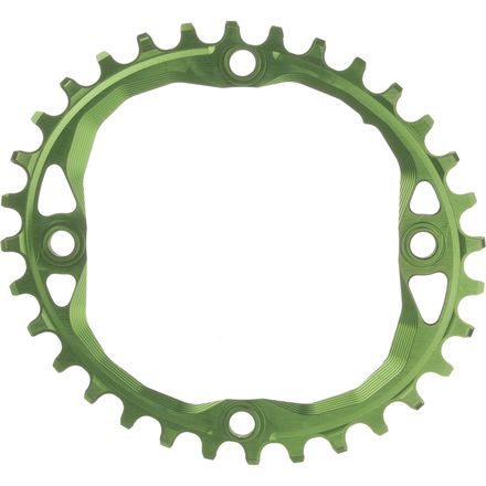 absoluteBLACK - SRAM Oval Traction Chainring - Green/104 BCD
