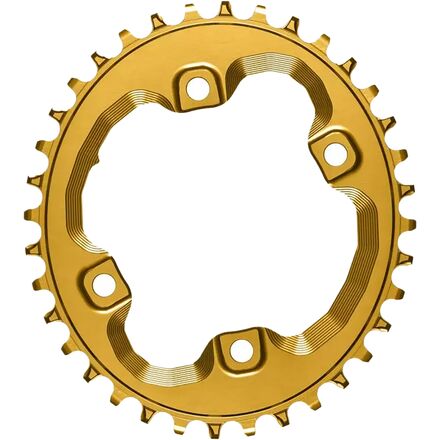 absoluteBLACK - Shimano Oval Traction Chainring - Gold/96 BCD (M8000 XT)