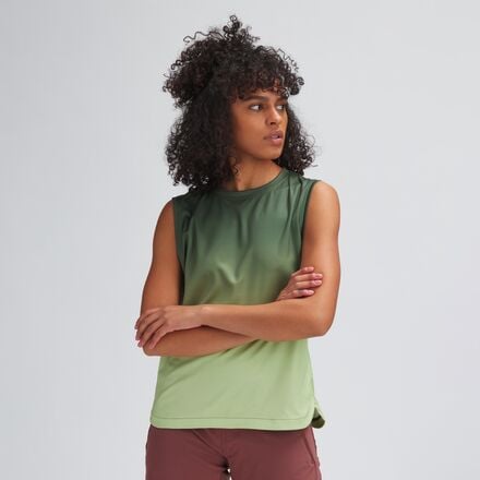Backcountry - Muscle Tank MTB Jersey - Women's - Olivine/Shadow Lime Gradient Print