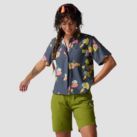 Backcountry - Button-Up MTB Jersey - Women's - Turbulence Exploded Floral Print