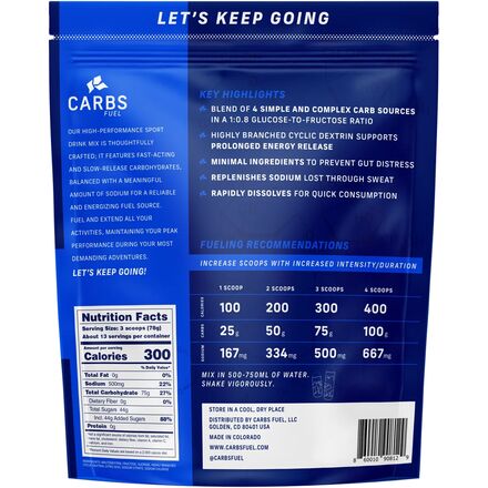 Carbs Fuel - Carbs Fuel Drink Mix