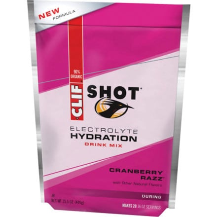Clifbar - Clif Shot Hydration Drink - Cran Raz Pouch-6 Serving