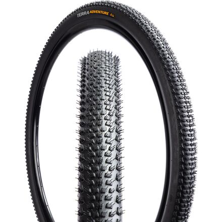 Continental - Terra Adventure Tubeless Tire - Black/Trans,Folding,Grip,Trail Casing,E25