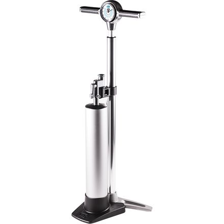 Crank Brothers - Klic Analog Floor Pump w/ Tubeless Canister - Silver