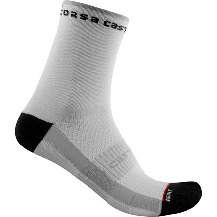Castelli - Rosso Corsa 11 Sock - Women's - Black/White