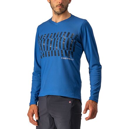 Castelli - Trail Tech Long-Sleeve T-Shirt - Men's - Cobalt Blue/Savile Blue/Silver Gray