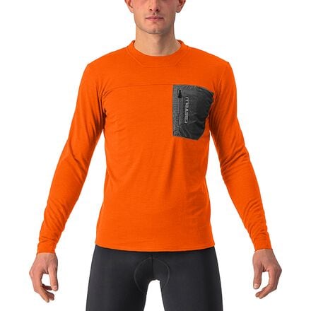 Castelli - Merino Long-Sleeve Jersey - Men's - Orange Rust