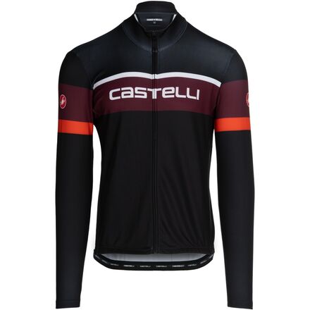 Castelli - Passista FZ Jersey - Men's - Black/Bordeaux/Fiery Red/Chalk