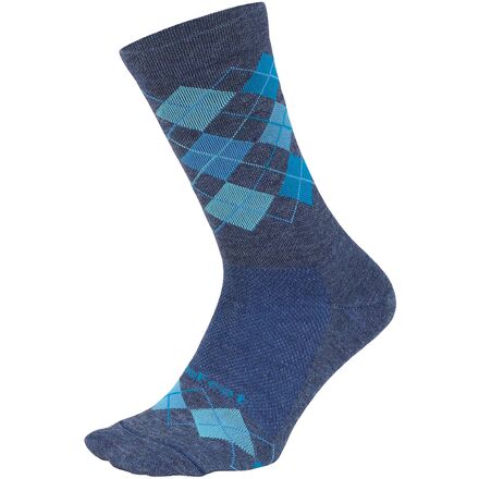 DeFeet - Wooleator Wool Blend 6in Sock - Argyle Comp/Admiral Blue