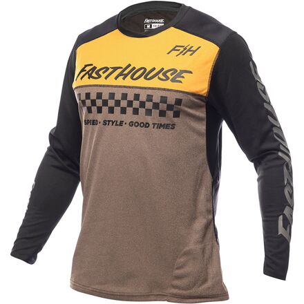Fasthouse - Alloy Mesa Long-Sleeve Jersey - Men's - Heather Gold/Brown