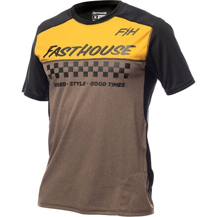 Fasthouse - Alloy Mesa Short-Sleeve Jersey - Men's - Heather Gold/Brown