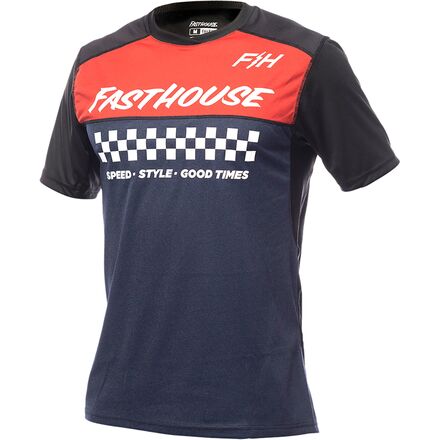 Fasthouse - Alloy Mesa Short-Sleeve Jersey - Men's - Heather Red/Navy