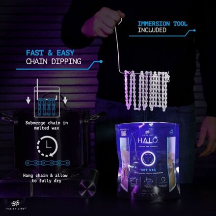 Finish Line - Halo Hot Wax Chain Lubricant Kit