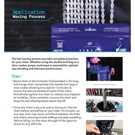 Finish Line - Halo Hot Wax Chain Lubricant Kit