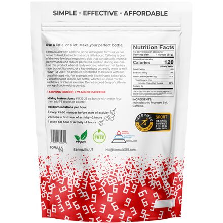 Formula 369 - Drink Mix + Caffeine - 45 Serving Bag