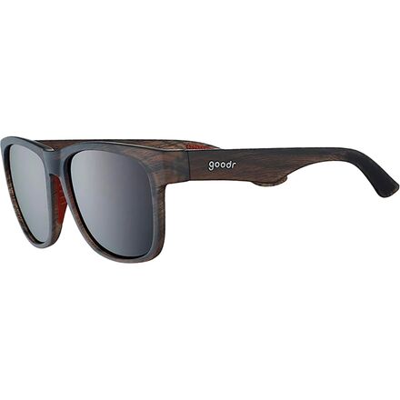 Goodr - Golf BFG Polarized Sunglasses - Just Knock It On/Dark Wood Grain Frame/Black Golf Lens